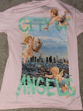 Kids Pink 'City of Angels' Graphic Tee